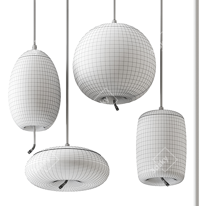 Knot Cilindro Pendant Lamp 3D model image 2