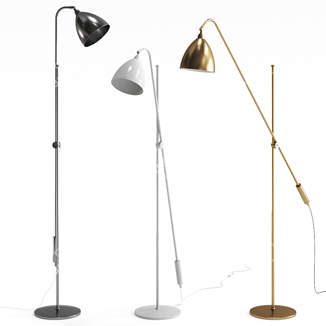 Task Overreach Floor Light: Elegant and Versatile! 3D model image 1