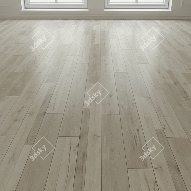 Urban Oak Laminate Flooring 3D model image 3