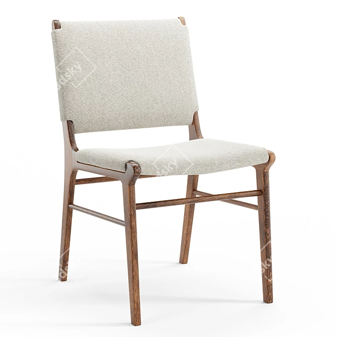 Tailored Almond-Birch Matilda Chair 3D model image 1