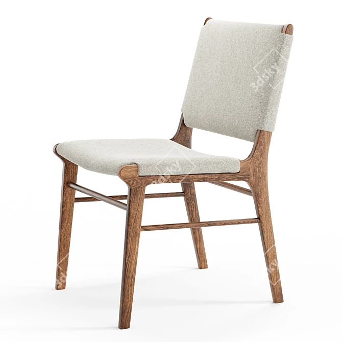 Tailored Almond-Birch Matilda Chair 3D model image 2