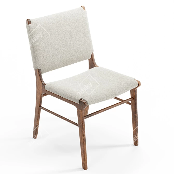 Tailored Almond-Birch Matilda Chair 3D model image 5