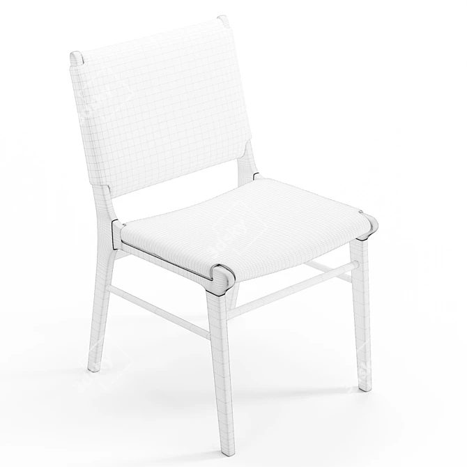 Tailored Almond-Birch Matilda Chair 3D model image 6