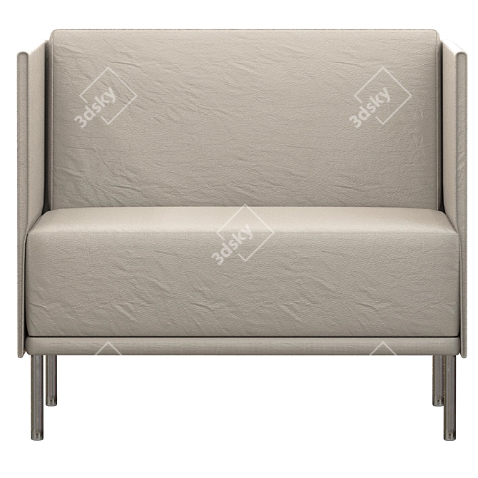 Sophisticated Leather Armchair 3D model image 1