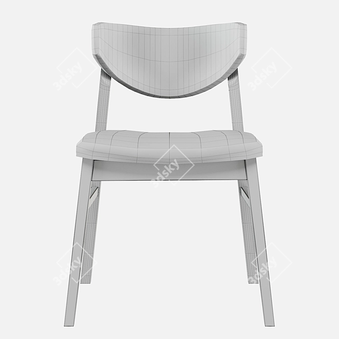 RAGNAR Stool: Stylish Fabric and Wood Chair 3D model image 1