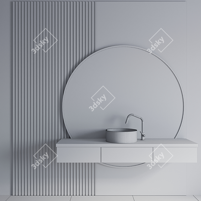 Modern 3D Bathroom Furniture 3D model image 5