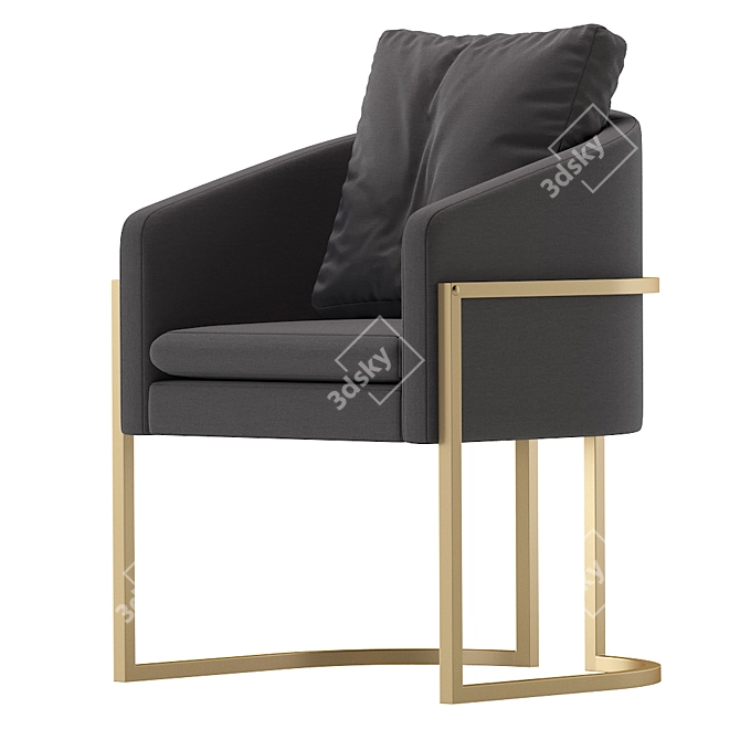 Comfortably Chic Armchair MADLENE 3D model image 2