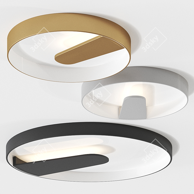 Luminous Elegance: Lipps Ceiling Lamp 3D model image 1