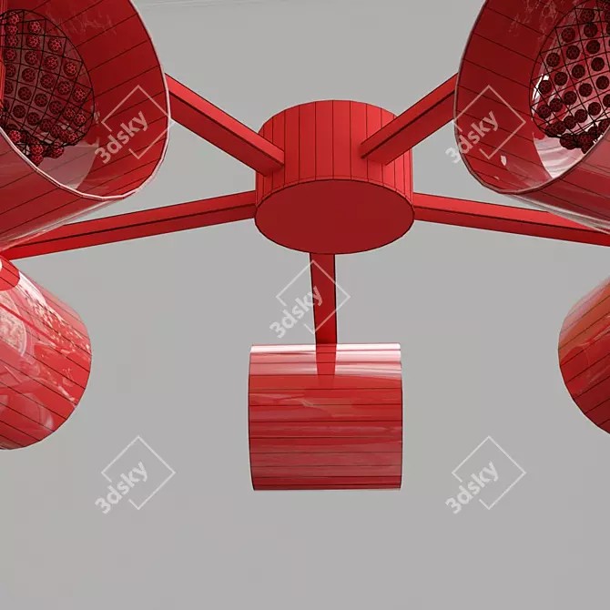 Elegant Belinda Ceiling Chandelier 3D model image 4