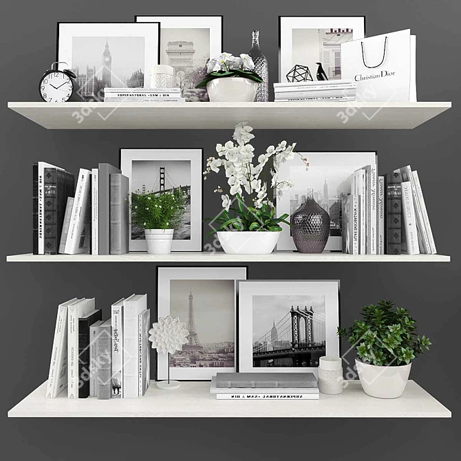 Elegant Decor Set - 73pcs 3D model image 1