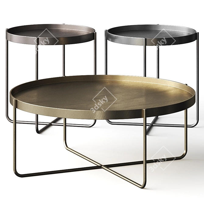 Glamourous Gaultier Coffee Tables 3D model image 1