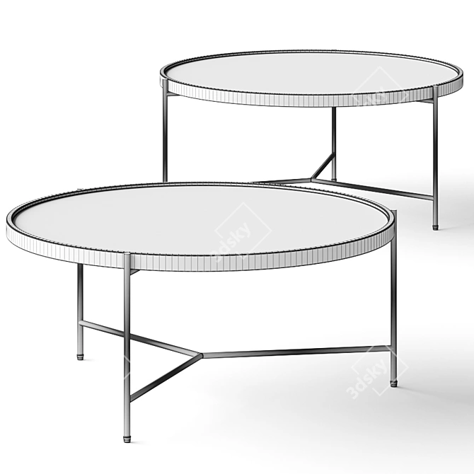 Marquina Coffee Tables: Elegant and Spacious 3D model image 2