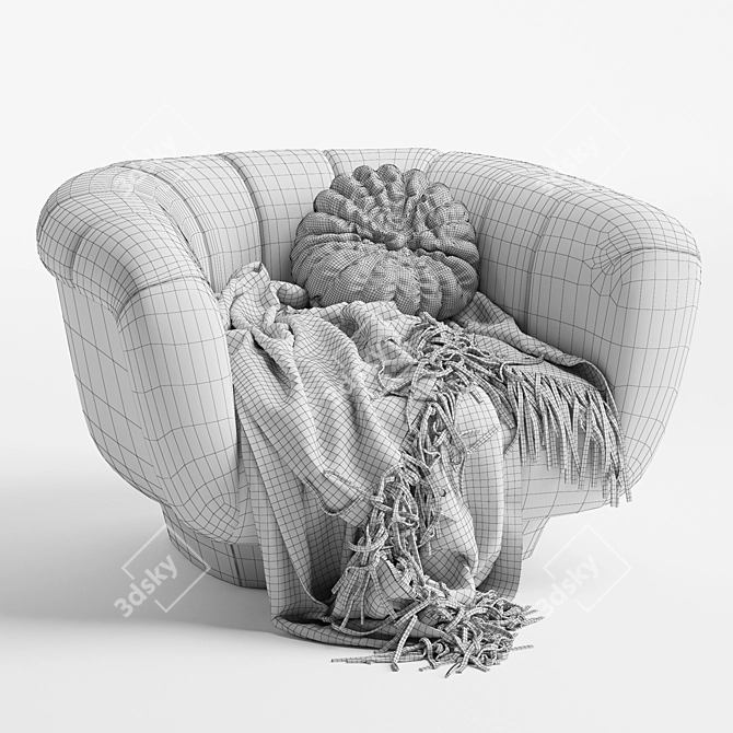 Odea: Stylish and Comfortable Armchair 3D model image 6