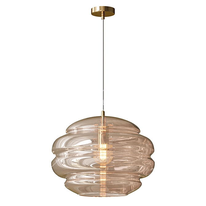 Rustic Ruche Pendant Light 3D model image 1