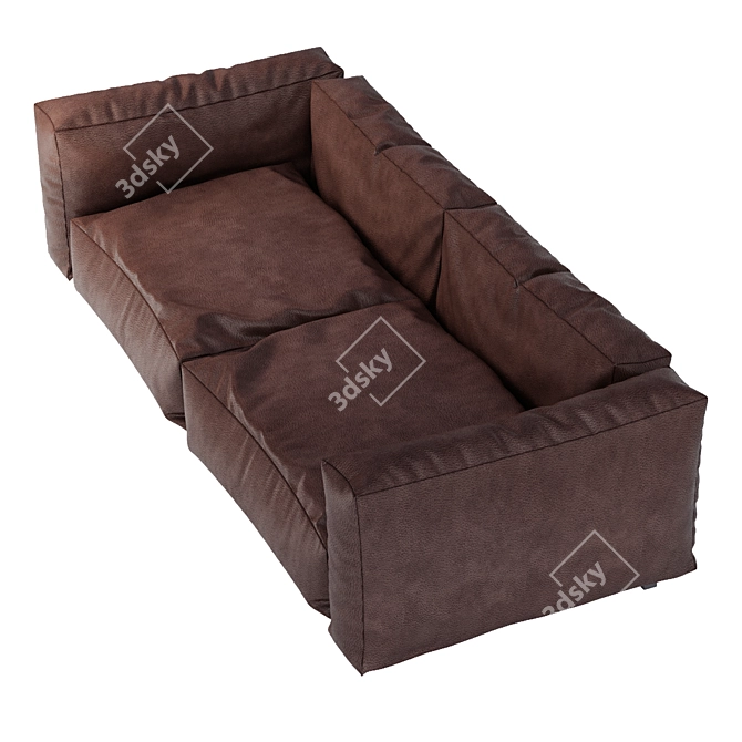 Edra Leather Sofa: Elegant, Spacious, and Comfortable 3D model image 5