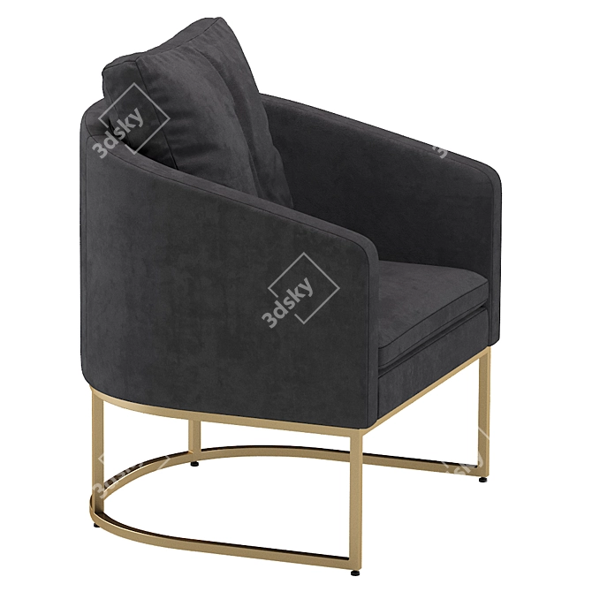 Elegant Lewis Armchair: Timeless Comfort 3D model image 4