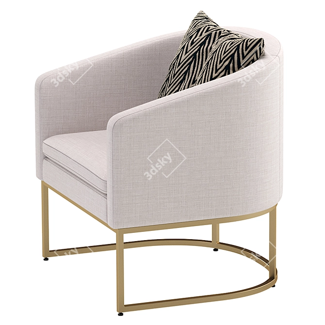 Elegant Lewis Armchair: Timeless Comfort 3D model image 5