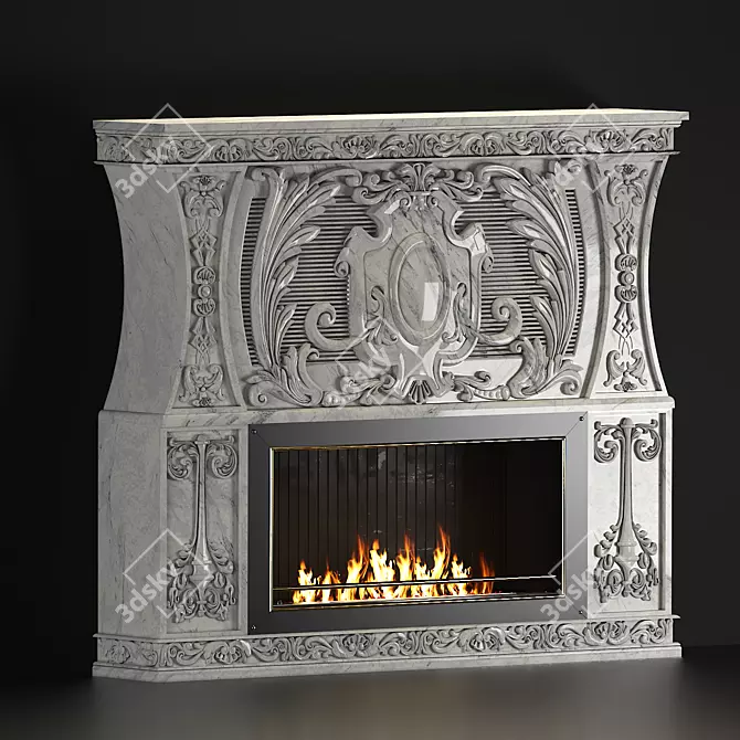 Timeless Hearth: Exquisite 3D Fireplace 3D model image 8