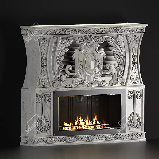 Timeless Hearth: Exquisite 3D Fireplace 3D model image 9