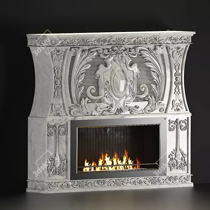 Timeless Hearth: Exquisite 3D Fireplace 3D model image 1
