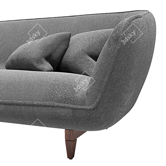 Benedict Sectional Sofa: Deluxe Comfort and Style 3D model image 4