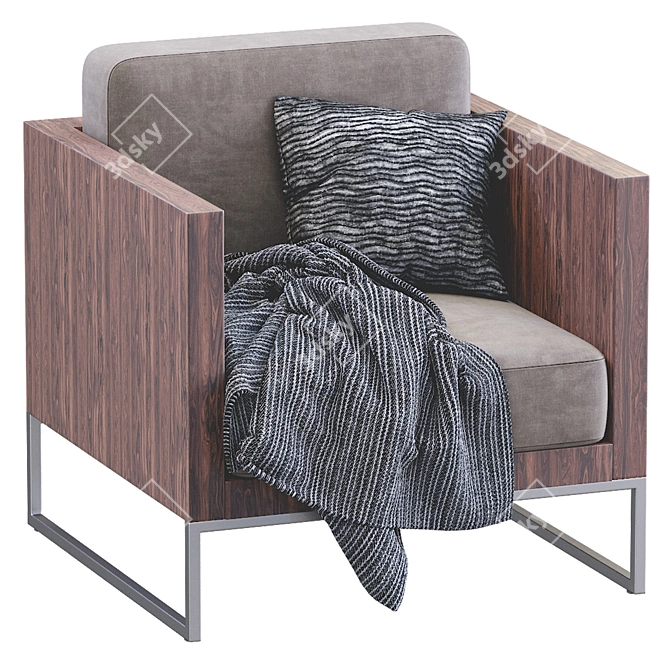 Contempo Chair: Sleek and Stylish Seating 3D model image 4