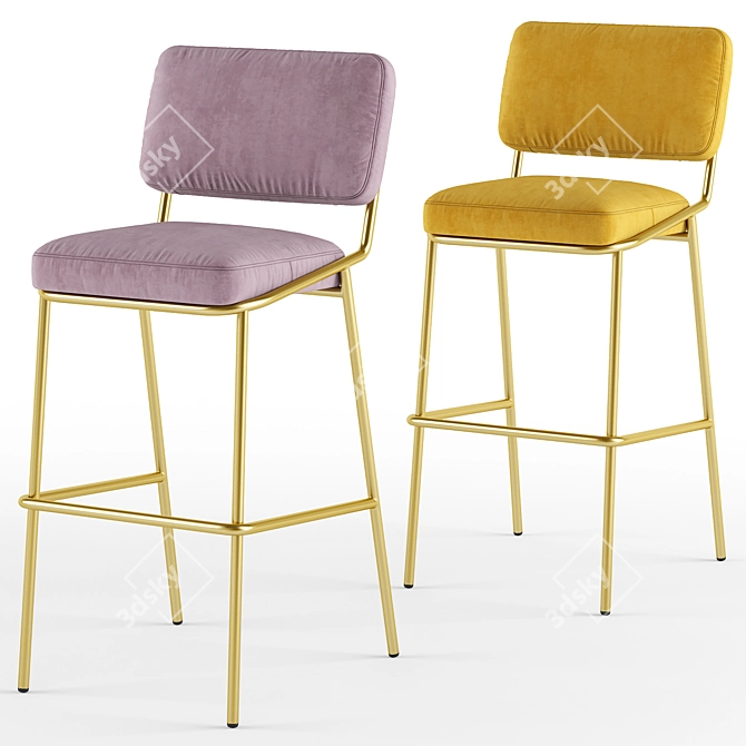 Contemporary Sixty Barchair - Connubia Calligaris 3D model image 1