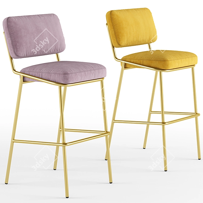 Contemporary Sixty Barchair - Connubia Calligaris 3D model image 3