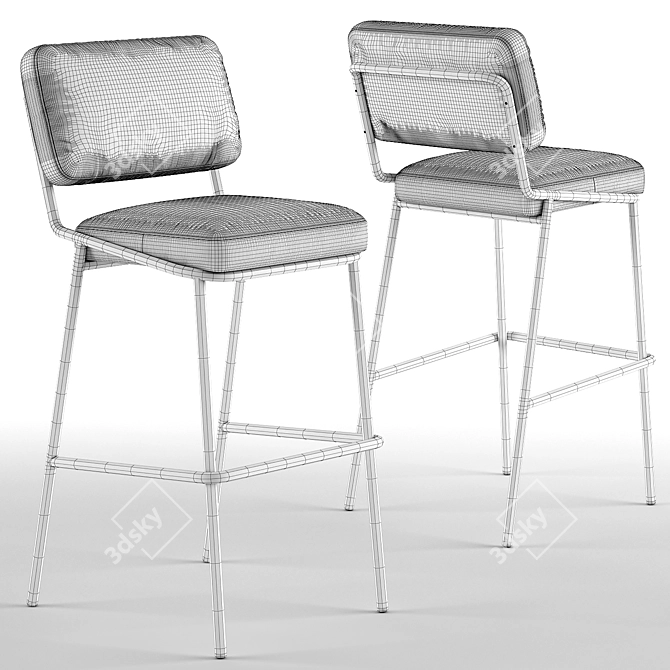 Contemporary Sixty Barchair - Connubia Calligaris 3D model image 5