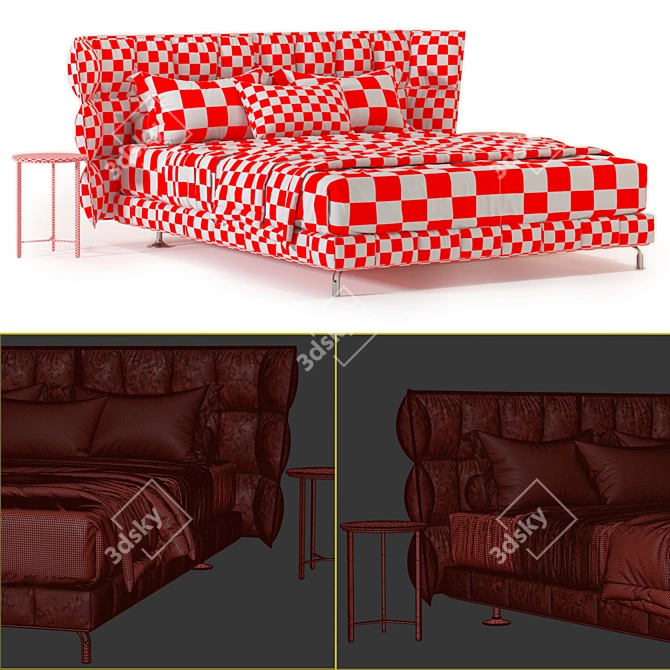 Ultimate Husk Bed: Top Quality & Unmatched Comfort 3D model image 7