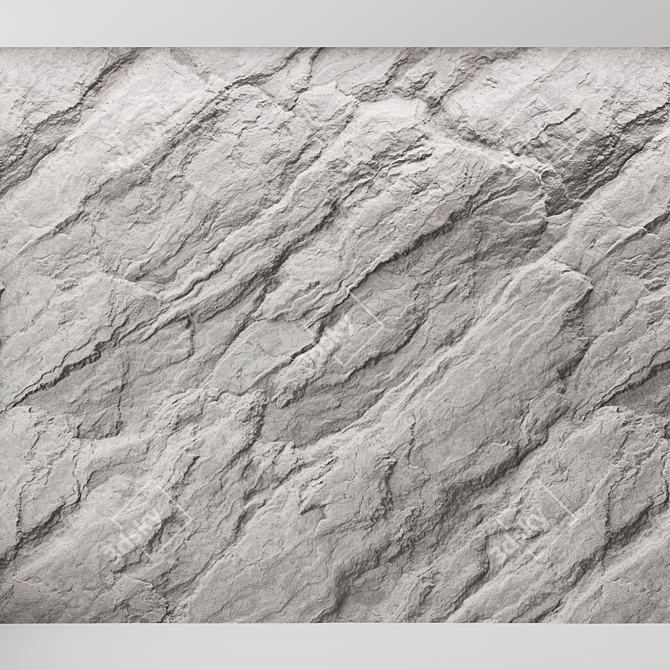 Seamless Rock Cliff Wall Texture 3D model image 3