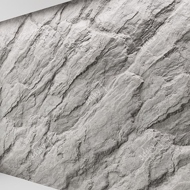 Seamless Rock Cliff Wall Texture 3D model image 4