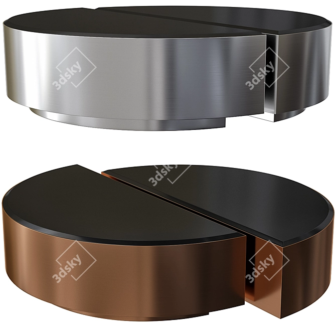 Sleek Astra Coffee Table Set 3D model image 1