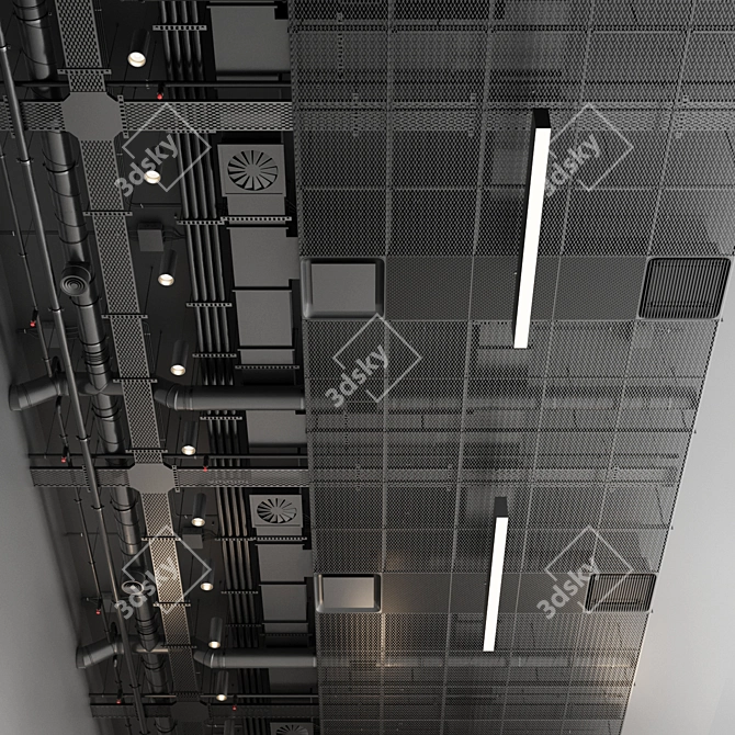 Heavy Duty Industrial Ceiling 5 3D model image 1