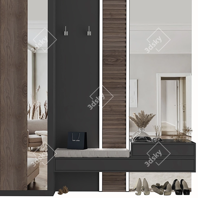 Elegant Hallway Set | 2600x3700x400mm 3D model image 3