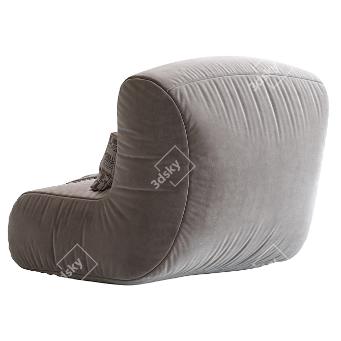 Cozy Comfort Bean Bag 3D model image 2