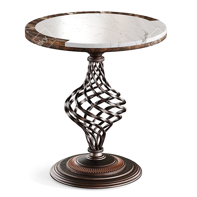 Mexican Style Table: 70x70x76 cm 3D model image 1