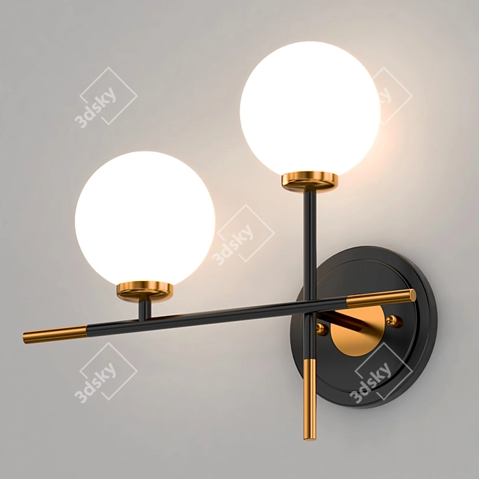 Elegant Gold Galant Sconce 3D model image 1