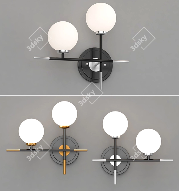 Elegant Gold Galant Sconce 3D model image 2