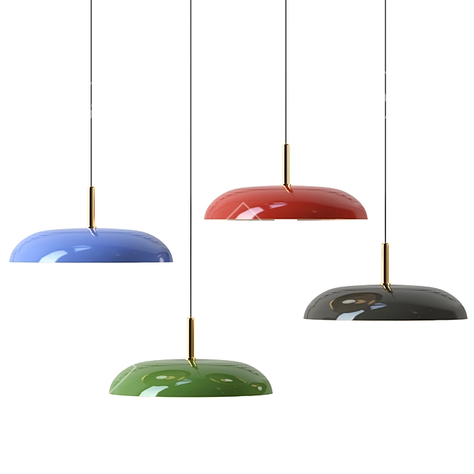 Modern Metal Pendant Light 3D model image 1