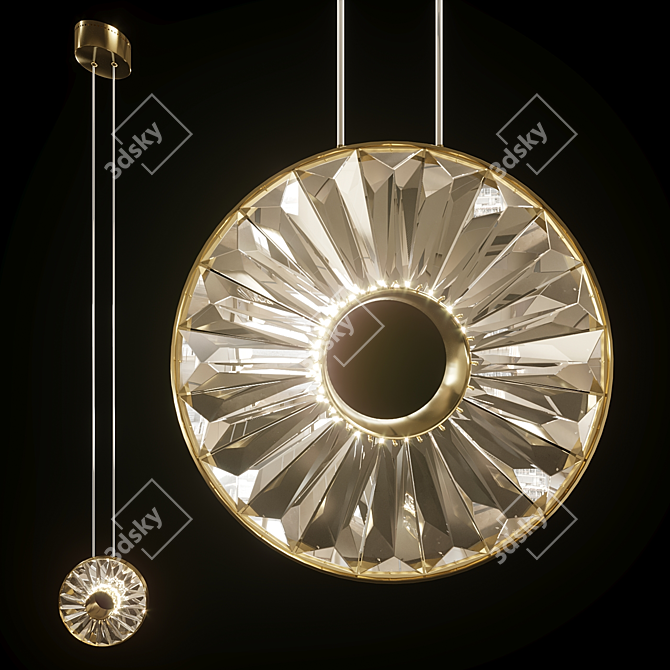 Crystal Pendant Lamp - Godiva 3D model image 1