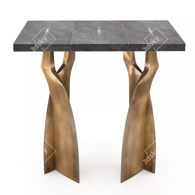 Elegant Chital Sidetable by KIFU Paris 3D model image 1