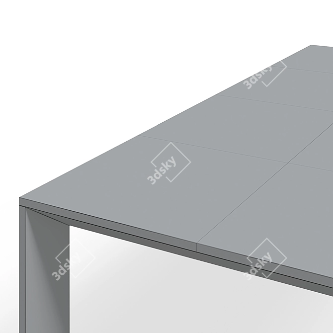 Tremol Design Table: Charcoal Veneer Inlaid, 225x100x75cm 3D model image 2