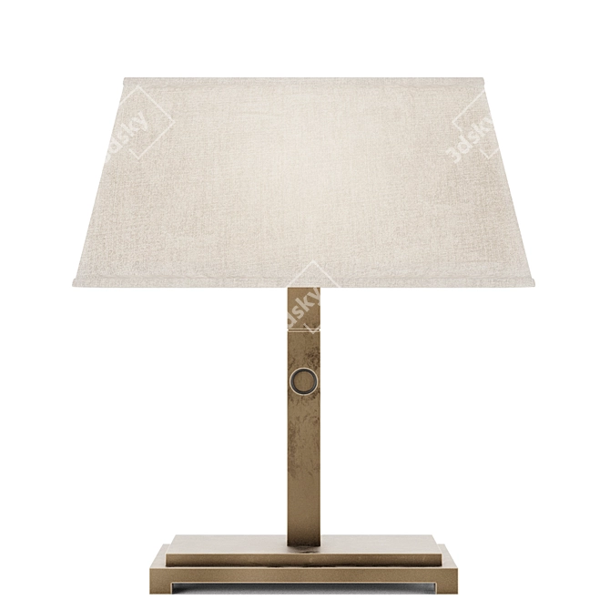 Elegant Bronzo Desk Lamp 3D model image 1