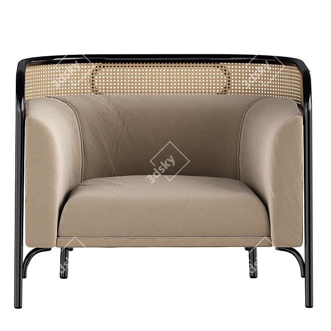 Elegant Targa Thonet Lounge Chair 3D model image 2