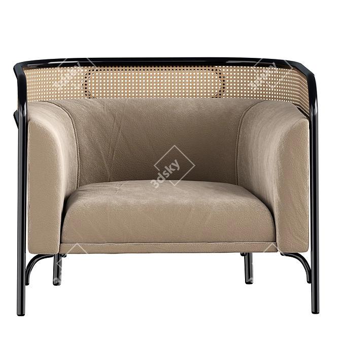 Elegant Targa Thonet Lounge Chair 3D model image 4