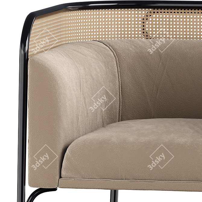 Elegant Targa Thonet Lounge Chair 3D model image 5