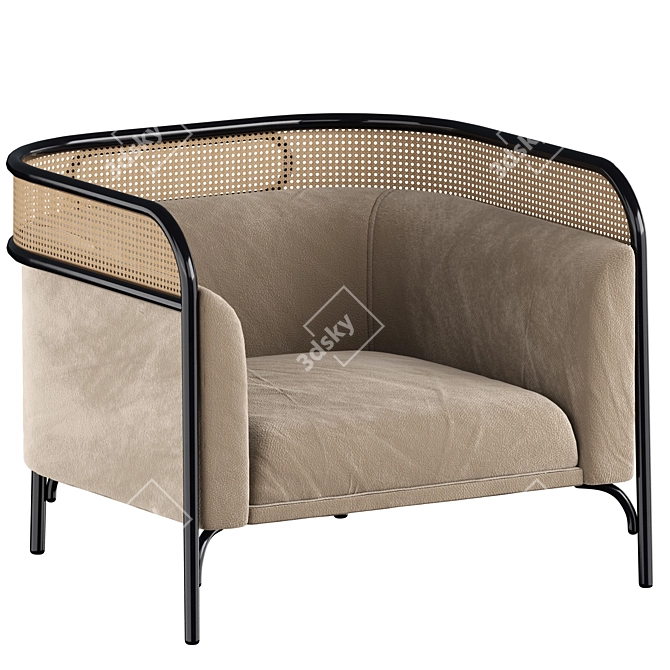 Elegant Targa Thonet Lounge Chair 3D model image 6