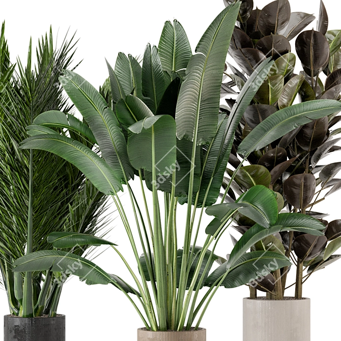 Ferm Living Bau Pot: Large Indoor Plant Set 3D model image 3