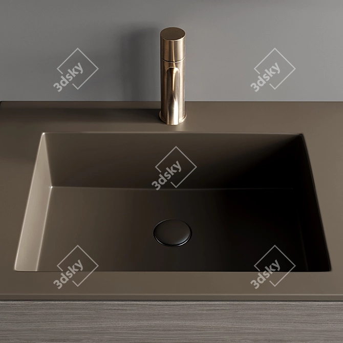 Ceramica Cielo Milano Set 2: Milano Vanity Unit & Catini Round Mirror 3D model image 3